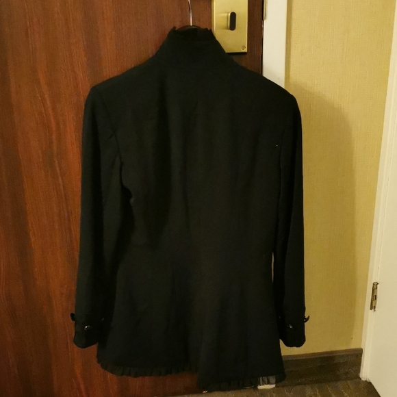Insight Black Ruffled Button Blazer - Picture 3 of 4